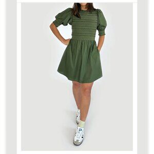 Hill House Vivi Nap Dress in Leaf Green